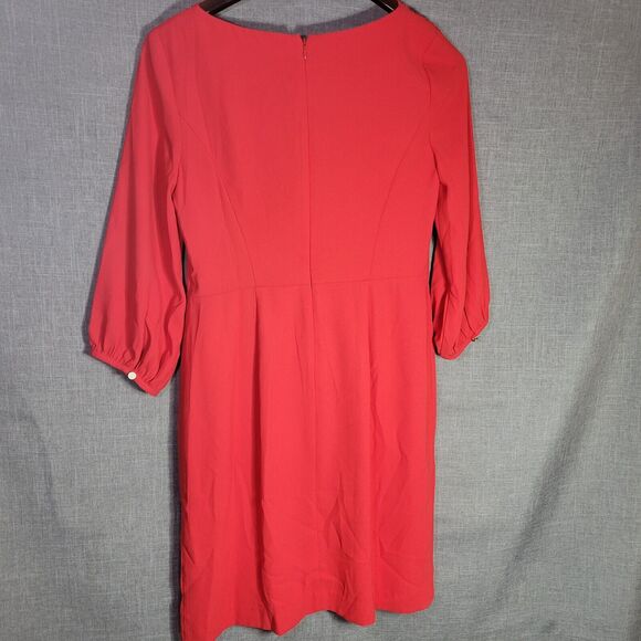 Talbots Dress Women 4 Midi Sheath Lined Red - Picture 2 of 16